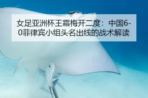 女足亚洲杯王霜梅开二度：中国6-0菲律宾小组头名出线的战术解读